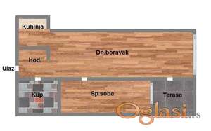 - 46m2 - Odličan raspored - Dvosoban - Somborski B. -